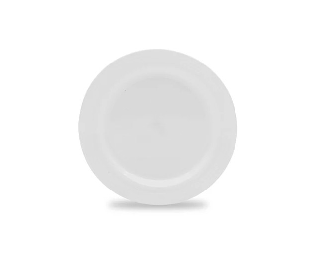 PARS OPAL Round white dessert plate 20.5cm